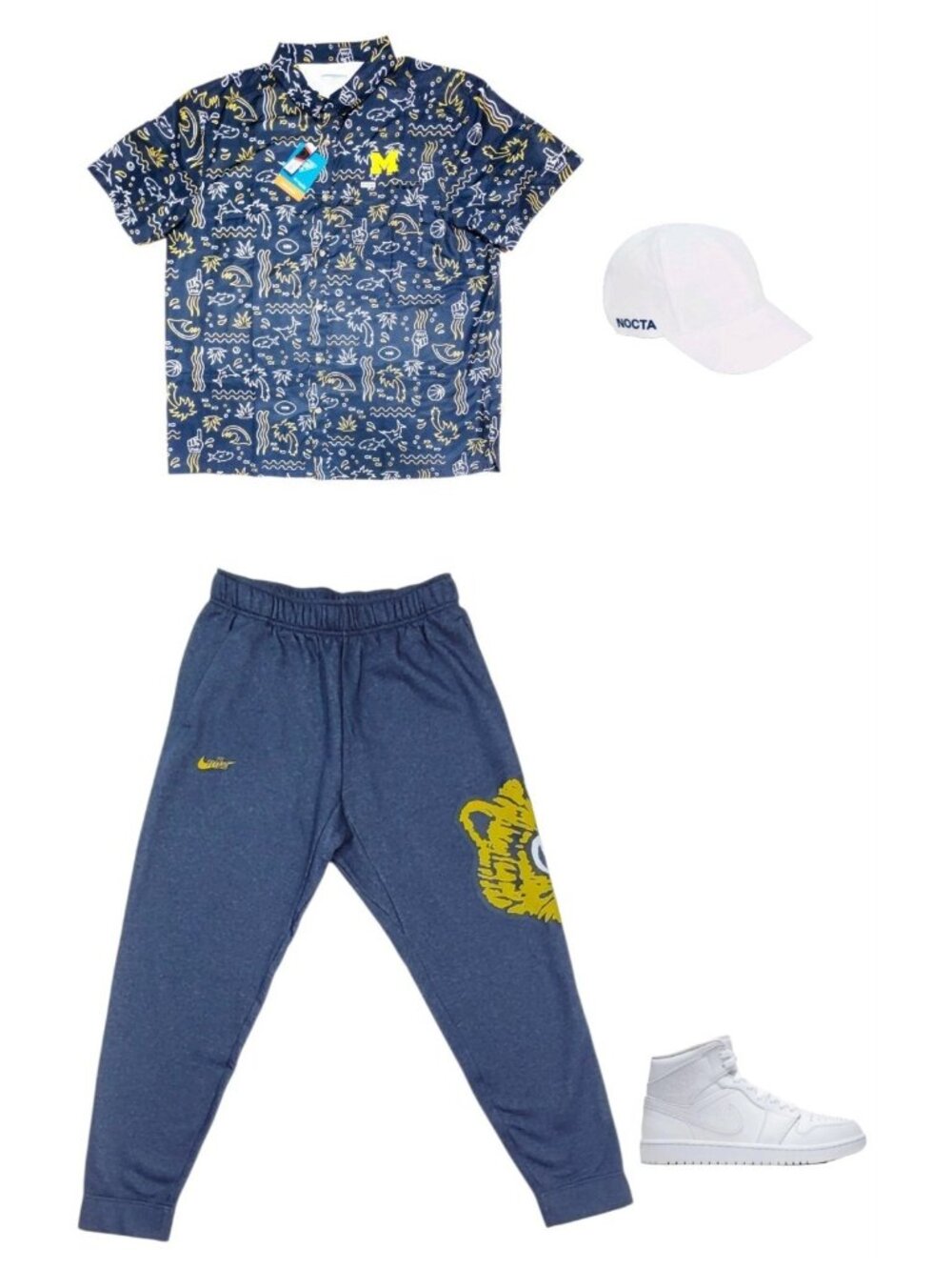 Nike-Columbia-Jordan University of Michigan Wolverines Sportswear Bundle